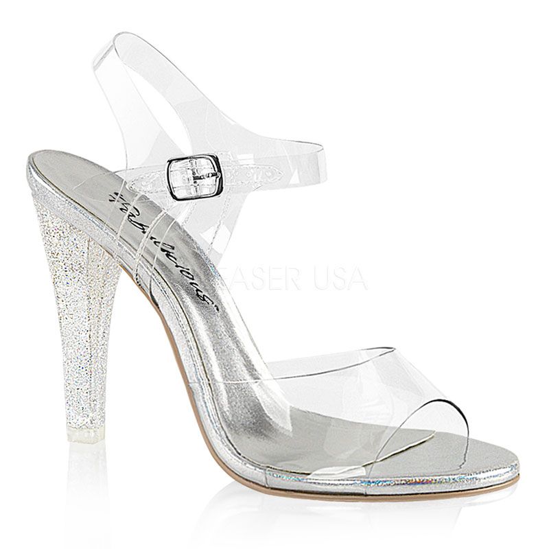 talon transparent strass