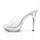 Mules plastiques transparentes hommes talon