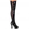 Cuissardes vernies noires ajustables