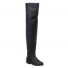 Cuissardes hommes en cuir noir