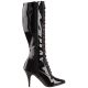 Bottes à lacet vinyle noir sexy