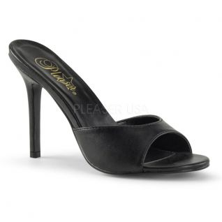 Mules noires talon fin classique-01