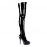 Cuissardes stretch noir vernis