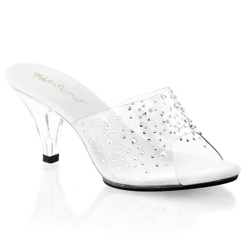 Mules transparentes petit talon - Pointure : 36 - Fabulicious - Modalova