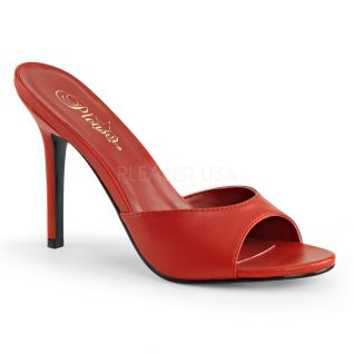 Mules rouges talon fin classique-01