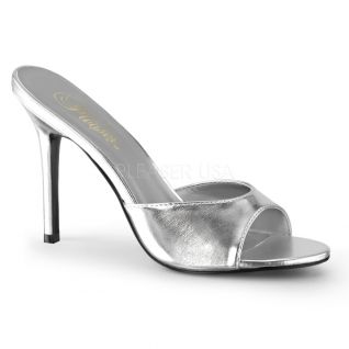 Mules coloris argent classique-01