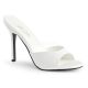 Mules blanches talon fin classique-01