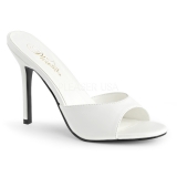 Mules blanches talon fin