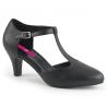 Escarpins d'Orsay noir mat petit talon