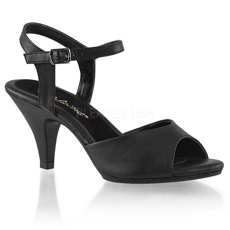 sandales noires petit talon