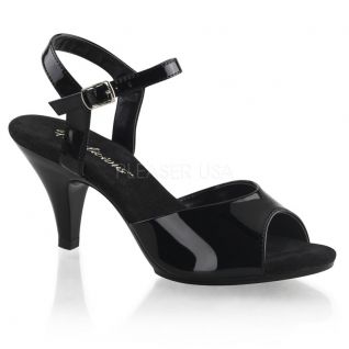 Sandales noires vernies belle-309