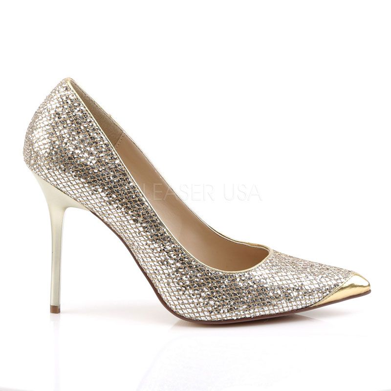 Escarpins dorés paillettes sale
