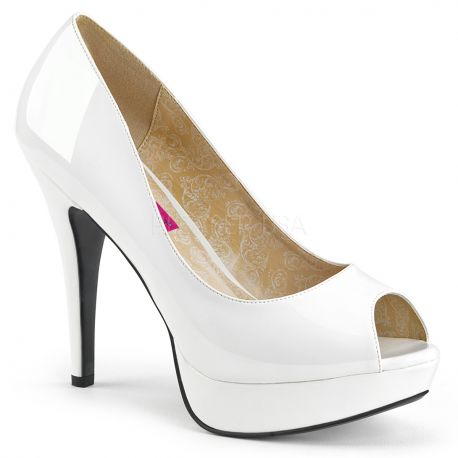 escarpins ouverts blancs