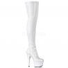 Cuissardes stretch blanc vernis