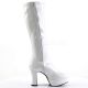 Bottes blanches vernies talon haut