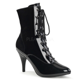 Bottines noires vernies