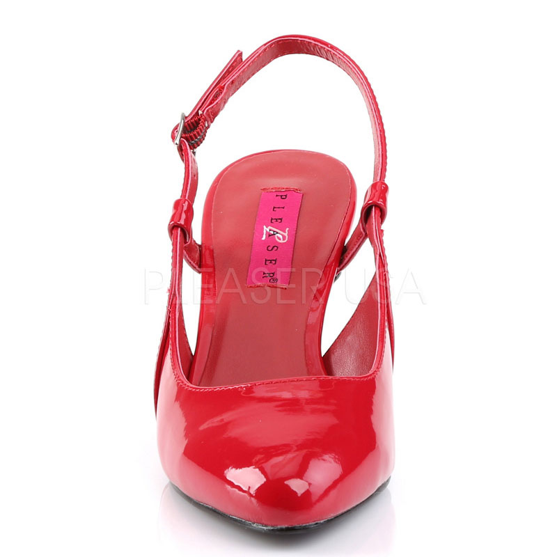 escarpins rouge vernis petit talon