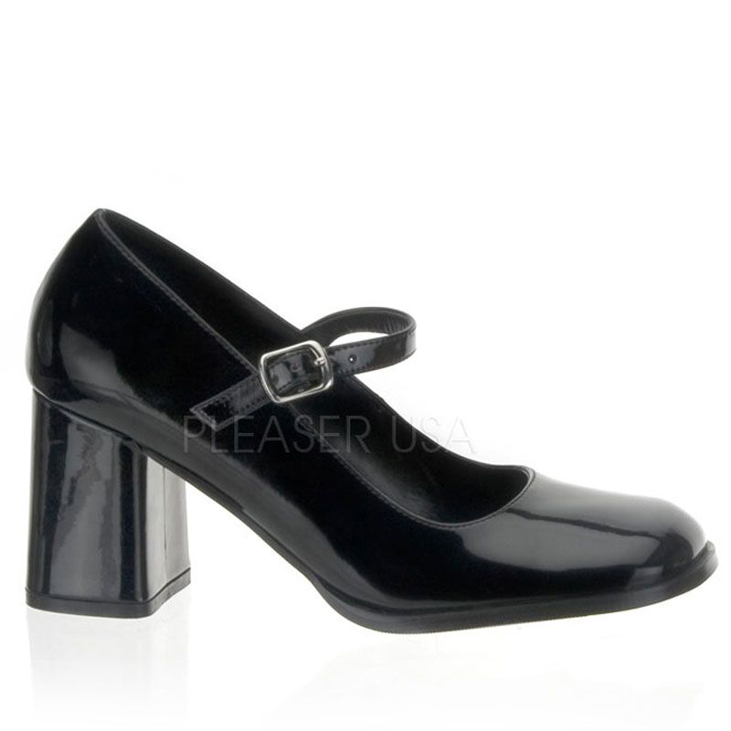 Chaussures à talon Escarpins femme en cuir vernis noir Size 36
