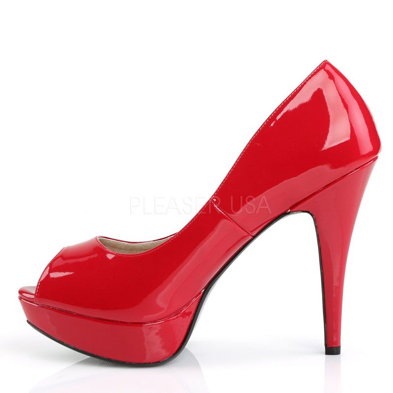 escarpin rouge ouvert