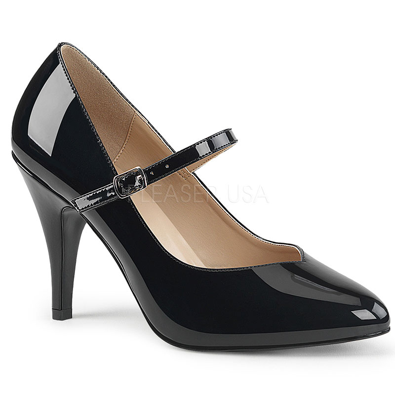 Escarpins d'Orsay noirs vernis talon fin - Pointure : 46 - Pleaser - Modalova