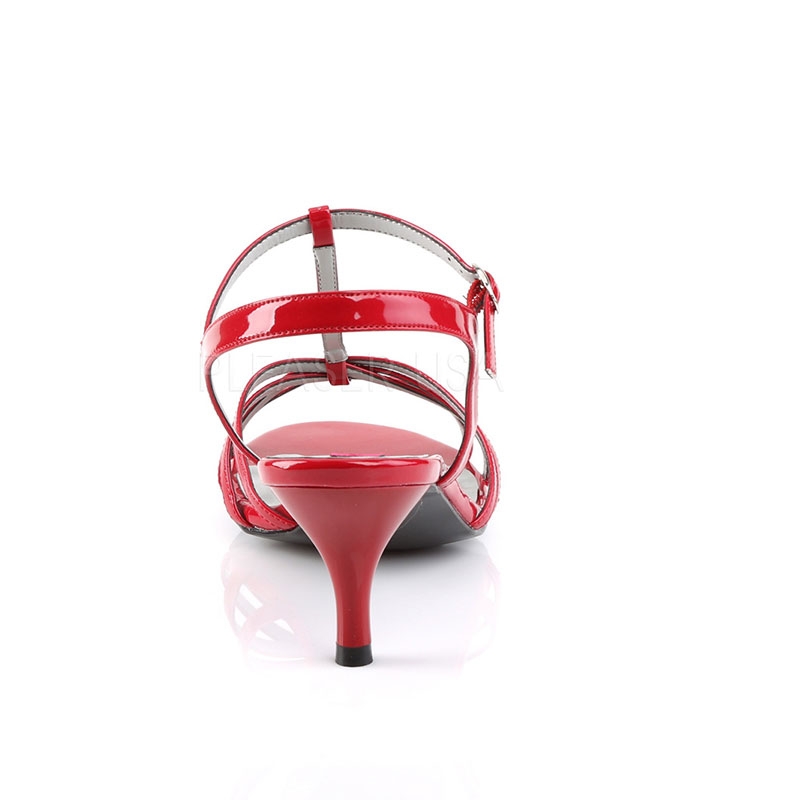 sandales rouges vernies