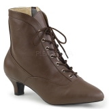 Bottines victoriennes coloris marron