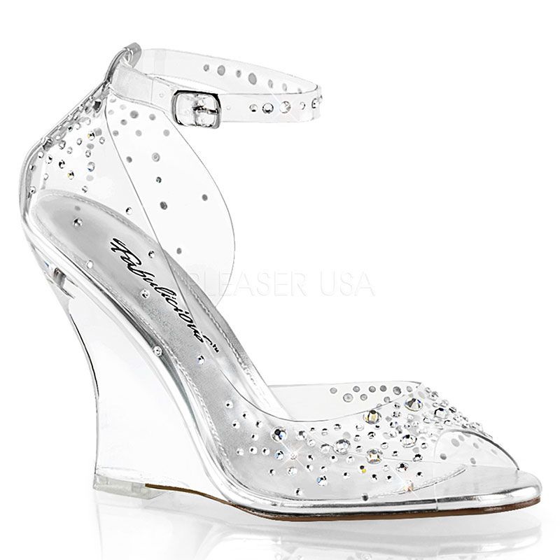 chaussure meduse a talon paillette