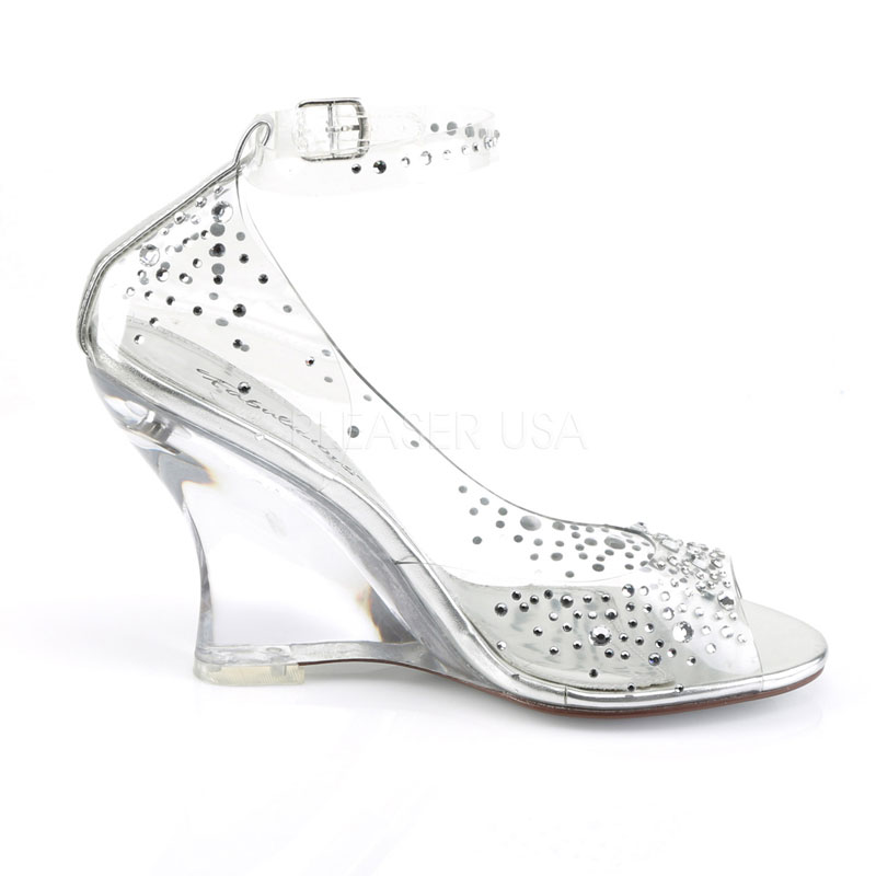 chaussure meduse a talon paillette