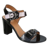 escarpin talon carré transparent