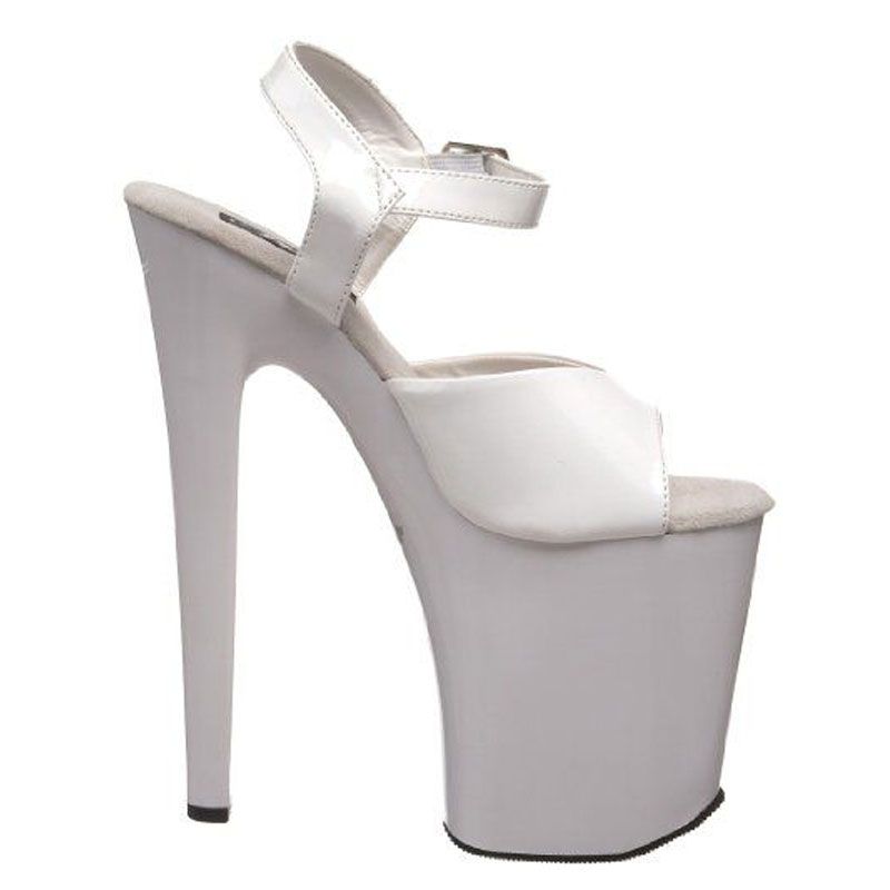 Sandales sales plateforme blanche