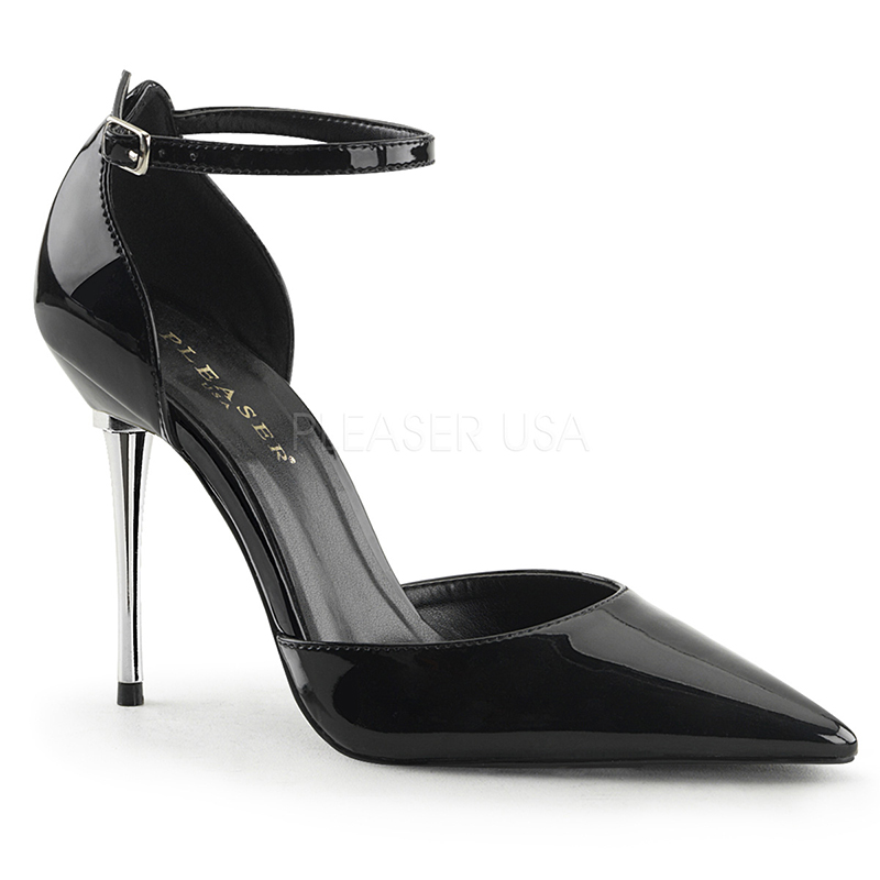 talon aiguille noir vernis