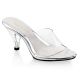 Chaussures transparentes mules féminines petit talon belle-301t