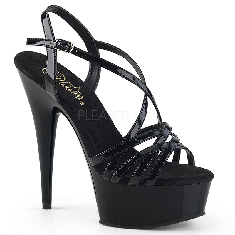 Sandales noires vernies plateformes - Pointure : 40 - Pleaser - Modalova