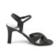 Nu-pieds satin noir petit prix