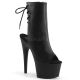 Bottines plateforme imitation cuir noir pleaser