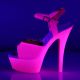 chaussure striptease rose fluo