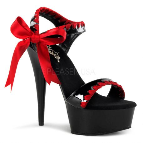 Sandale noir et rouge   DELIGHT-615