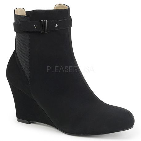 Bottines noires compensees femme deals