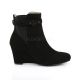 chaussures compensées bottines noires