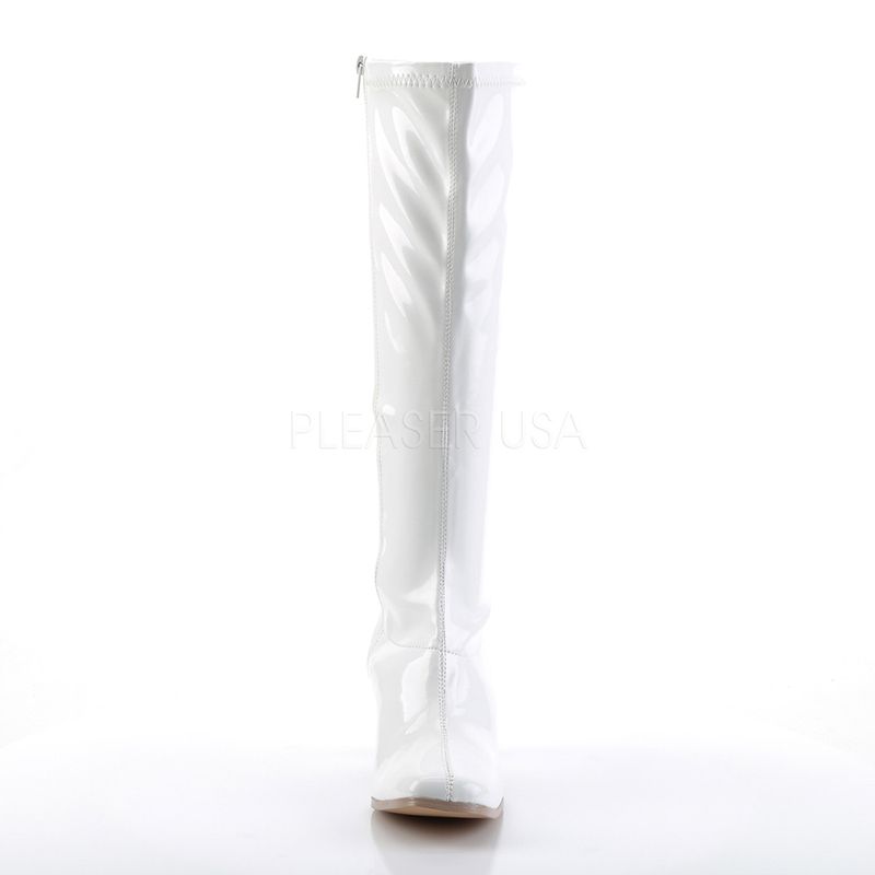 bottes blanches vernies