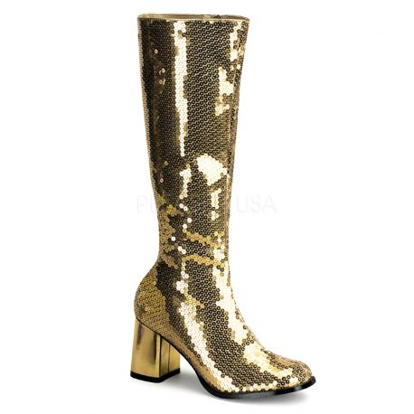 Bottes de Spectacle à Paillettes Or SPECTACUL-300SQ