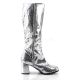 Bottes femmes argent paillettes