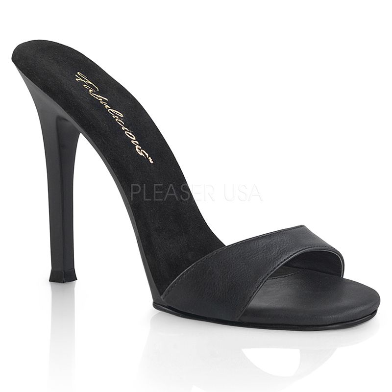 mule noir a talon
