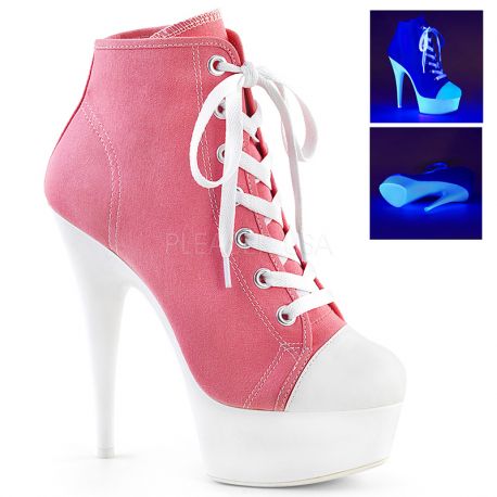 Bottines Uv rose et blanche