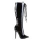 botte noire vernie talon 15 cm