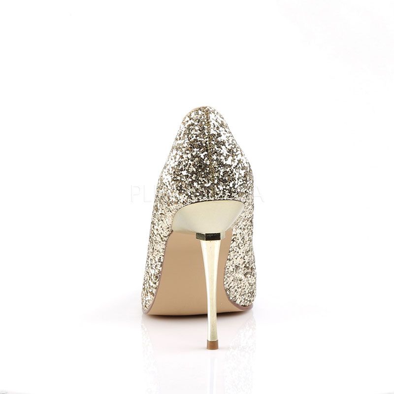 escarpins glitter doré