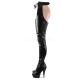 femme en chaps noires talon