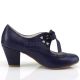 chaussure pin up escarpin bleu petit talon