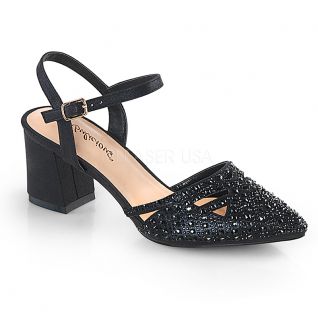 Babouche petit talon noire