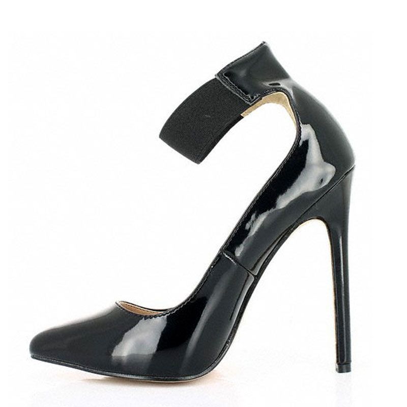 escarpin noir bride cheville